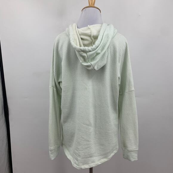 O'Neill Sweatshirt Womens S Small Mint White Striped Hooded Drawstring Pullover - Picture 5 of 11